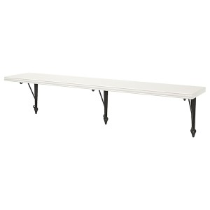 IKEA BERGSHULT / KROKSHULT wall shelf, 47 1/4x7 7/8 in White / Anthracite, Ikea Outlet | 8259GCOTD