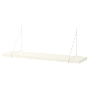 IKEA BERGSHULT / PERSHULT wall shelf, 31 1/2x7 7/8 in White / White, Ikea Outlet | 0258FTDQV