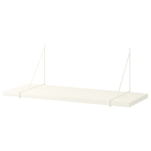 IKEA BERGSHULT / PERSHULT wall shelf, 31 1/2x11 3/4 in White / White, Ikea Outlet | 8031XGLQN