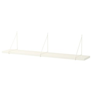 IKEA BERGSHULT / PERSHULT wall shelf, 47 1/4x7 7/8 in White / White, Ikea Outlet | 8157LKFCJ