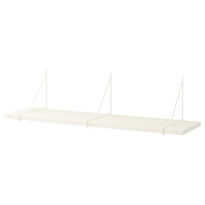 IKEA BERGSHULT / PERSHULT wall shelf, 47 1/4x11 3/4 in White / White, Ikea Outlet | 7854NVLGR