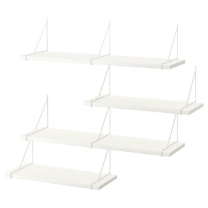 IKEA BERGSHULT / PERSHULT wall shelf combination, white/white, Ikea Outlet | 7091IKGCD