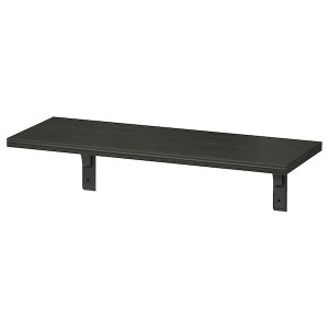 IKEA BERGSHULT / RAMSHULT wall shelf, 31 1/2x11 3/4 in Brown / Black, Ikea Outlet | 6782DWORN