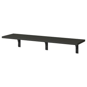 IKEA BERGSHULT / RAMSHULT wall shelf, 47 1/4x11 3/4 in Brown / Black, Ikea Outlet | 3540HNGJL