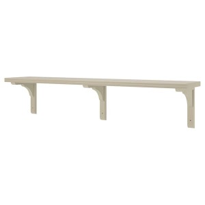 IKEA BERGSHULT / RAMSHULT wall shelf, 47 1/4x7 7/8 in Gray / Beige, Ikea Outlet | 9247AJQLW