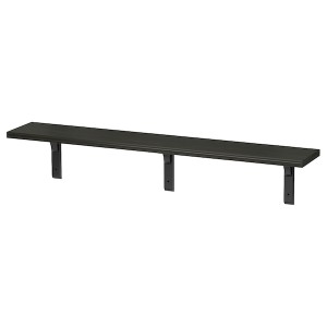IKEA BERGSHULT / RAMSHULT wall shelf, 47 1/4x7 7/8 in Brown / Black, Ikea Outlet | 5046OPRGN