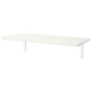 IKEA BERGSHULT / TOMTHULT shelf with bracket, white, 31 1/2x11 3/4 in, Ikea Outlet | 9421HZACB