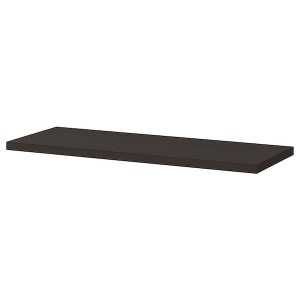 IKEA BERGSHULT shelf, 31 1/2x11 3/4 in Brown / Black, Ikea Outlet | 5130YPVHW