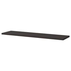 IKEA BERGSHULT shelf, 47 1/4x11 3/4 in Brown / Black, Ikea Outlet | 7106DFVIL