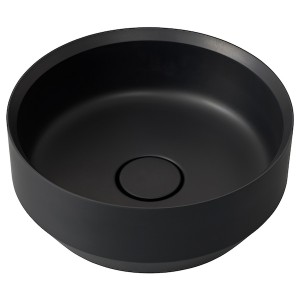 IKEA BESSLINGEN countertop sink, 15 3/8 in Black / Matte, Ikea Outlet | 6287VNMCJ
