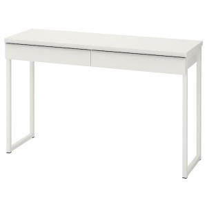 IKEA BESTÅ BURS desk, high gloss white, 47 1/4x15 3/4 in, Ikea Outlet | 3926UYBJL