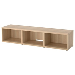 IKEA BESTÅ TV unit, 70 7/8x15 3/4x15 in White Stained Oak Effect, Ikea Outlet | 4531EDQUW