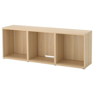IKEA BESTÅ TV unit, 70 7/8x15 3/4x25 1/4 in White Stained Oak Effect, Ikea Outlet | 5681WQSPH