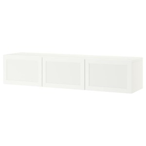 IKEA BESTÅ TV unit with doors, 70 7/8x16 1/2x15 in White / Hanviken White, Ikea Outlet | 2019WILXG