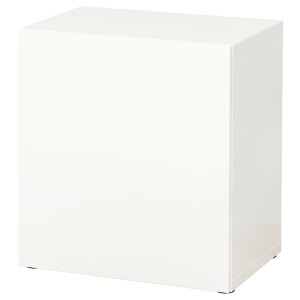 IKEA BESTÅ shelf unit with door, 23 5/8x16 1/2x25 1/4 in White / Lappviken White, Ikea Outlet | 1784AWJYN
