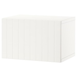 IKEA BESTÅ shelf unit with door, 23 5/8x16 1/2x15 in White / Sutterviken White, Ikea Outlet | 8301NQLHE