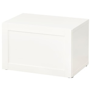 IKEA BESTÅ shelf unit with door, 23 5/8x16 1/2x15 in White / Hanviken White, Ikea Outlet | 3207CIKYL