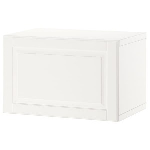 IKEA BESTÅ shelf unit with door, 23 5/8x16 1/2x15 in White / Smeviken White, Ikea Outlet | 4359LIWFP