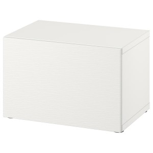 IKEA BESTÅ shelf unit with door, 23 5/8x16 1/2x15 in White / Laxviken White, Ikea Outlet | 2816ZRMIY