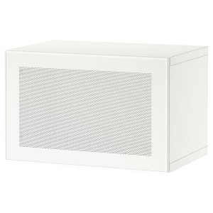 IKEA BESTÅ shelf unit with door, 23 5/8x16 1/2x15 in White / Mörtviken White, Ikea Outlet | 9650BTWQP