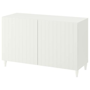 IKEA BESTÅ storage combination with doors, 47 1/4x16 1/2x29 1/8 in White / Sutterviken / Kabbarp White, Ikea Outlet | 4518VZAOE