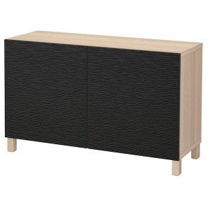 IKEA BESTÅ storage combination with doors Black, Ikea Outlet | 9185TEPAK