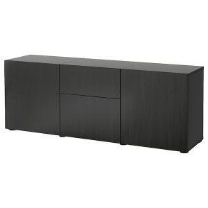 IKEA BESTÅ storage combination with drawers, black-brown/Lappviken black-brown, 70 7/8x16 1/2x25 5/8 in, Ikea Outlet | 0745DYHQA