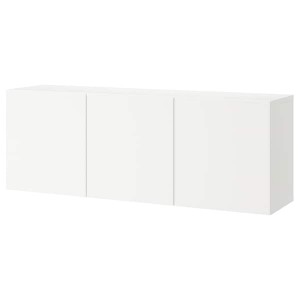 IKEA BESTÅ wall-mounted cabinet combination, 70 7/8x16 1/2x25 1/4 in White / Lappviken White, Ikea Outlet | 3256HITAU