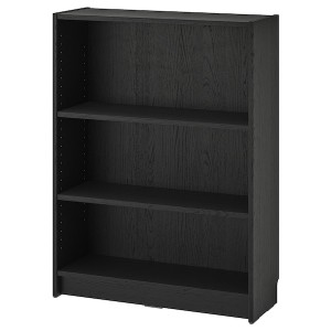 IKEA BILLY Bookcase, 31 1/2x11x41 3/4 in Black Oak Effect, Ikea Outlet | 4035QNMEX