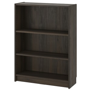 IKEA BILLY Bookcase, 31 1/2x11x41 3/4 in Dark Brown Oak Effect, Ikea Outlet | 9482KDNZA