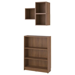 IKEA BILLY / EKET bookcase combination, brown walnut effect, Ikea Outlet | 7623NXJIY