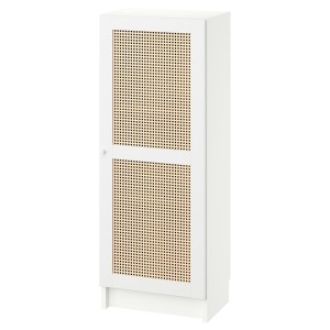 IKEA BILLY / HÖGADAL bookcase with door, 15 3/4x11 3/4x41 3/4 in White, Ikea Outlet | 4591RPTIE