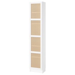 IKEA BILLY / HÖGADAL bookcase with door, 15 3/4x11 3/4x79 1/2 in White, Ikea Outlet | 2156RSENM