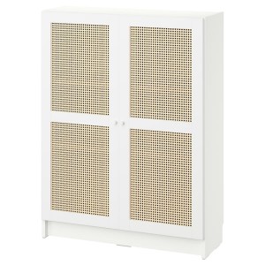IKEA BILLY / HÖGADAL bookcase with doors, 31 1/2x11 3/4x41 3/4 in White, Ikea Outlet | 4651NPGHC