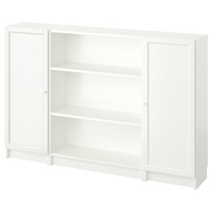 IKEA BILLY / OXBERG bookcase comb w doors, 63x41 3/4 in White, Ikea Outlet | 5047MCTAZ
