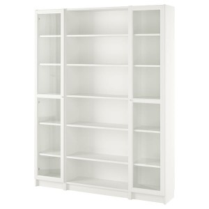 IKEA BILLY / OXBERG bookcase comb w glass doors, 63x79 1/2 in White, Ikea Outlet | 2458DULZE