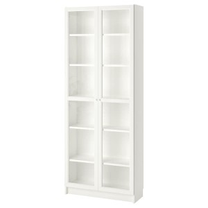 IKEA BILLY / OXBERG bookcase, white, 31 1/2x11 3/4x79 1/2 in, Ikea Outlet | 8715DHUFQ
