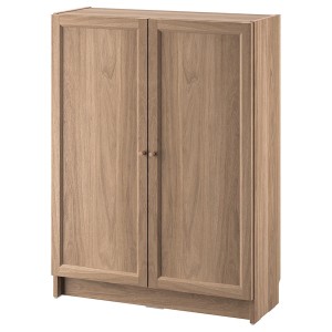 IKEA BILLY / OXBERG bookcase with doors, 31 1/2x11 3/4x41 3/4 in Natural, Ikea Outlet | 5312DUVPE