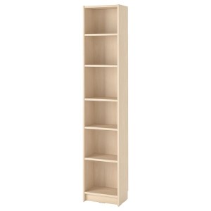 IKEA BILLY bookcase, 15 3/4x11x79 1/2 in Birch Effect, Ikea Outlet | 9316BQVLH