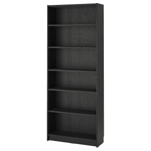 IKEA BILLY bookcase, 31 1/2x11x79 1/2 in Black Oak Effect, Ikea Outlet | 2347NFVDA