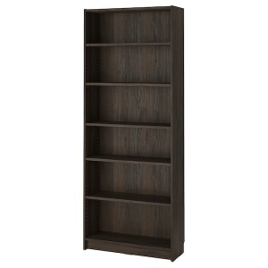 IKEA BILLY bookcase, 31 1/2x11x79 1/2 in Dark Brown Oak Effect, Ikea Outlet | 9375AHBEN