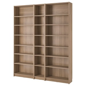 IKEA BILLY bookcase comb w extension units, 78 3/4x11x93 1/4 in Oak Effect, Ikea Outlet | 8374IJRNU