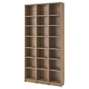 IKEA BILLY bookcase comb w extension units, 47 1/4x11x93 1/4 in Oak Effect, Ikea Outlet | 4190OWIPF