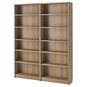 IKEA BILLY bookcase combination, 63x11x79 1/2 in Oak Effect, Ikea Outlet | 7810RBDFX