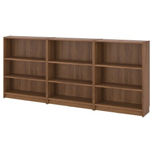 IKEA BILLY bookcase combination, 94 1/2x11x41 3/4 in Brown Walnut Effect, Ikea Outlet | 2950QSYTP