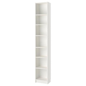 IKEA BILLY bookcase, white, 15 3/4x11x93 1/4 in, Ikea Outlet | 3047DMCSG