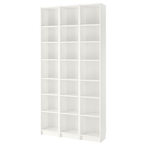 IKEA BILLY bookcase, white, 47 1/4x11x93 1/4 in, Ikea Outlet | 9427XSWTU