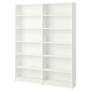 IKEA BILLY bookcase, white, 63x11x79 1/2 in, Ikea Outlet | 9730XRWOI