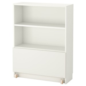 IKEA BILLY bookcase with drawer, white, 31 1/2x11 3/4x41 3/4 in, Ikea Outlet | 4230PQMTI