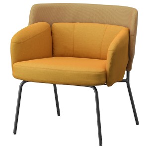 IKEA BINGSTA armchair, Vissle dark yellow/Kabusa dark yellow, Ikea Outlet | 4315WCIQJ